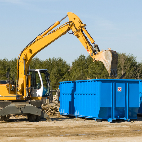 are there any restrictions on where a residential dumpster can be placed in Dawson County